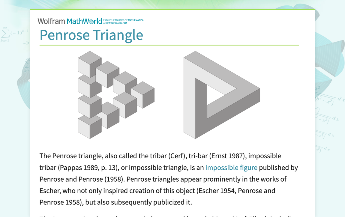 Penrose Triangle -- from Wolfram MathWorld