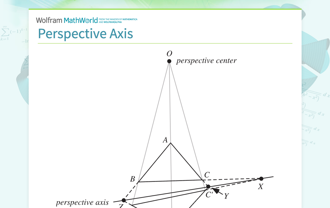 Perspective Axis -- from Wolfram MathWorld