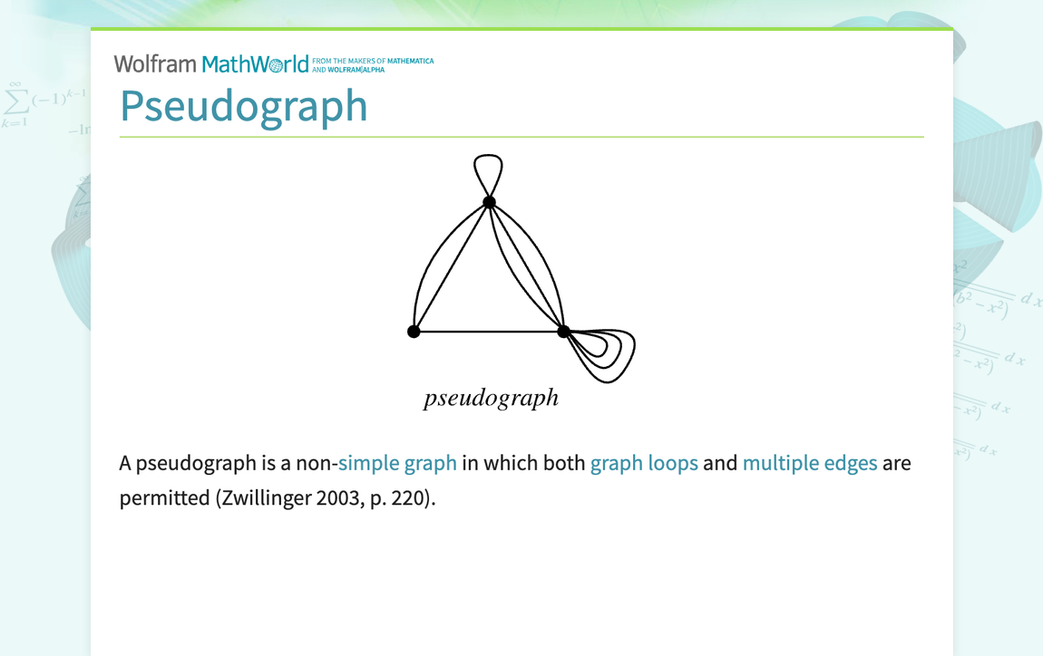Pseudograph Graph Theory
