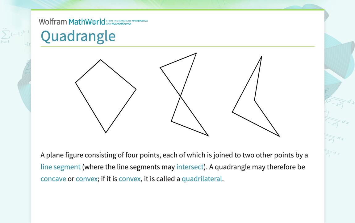 Quadrangle -- from Wolfram MathWorld