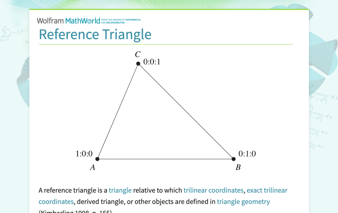 Reference Triangle -- from Wolfram MathWorld