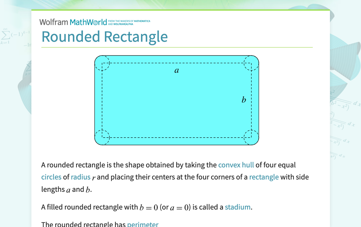 Rounded Rectangle -- from Wolfram MathWorld