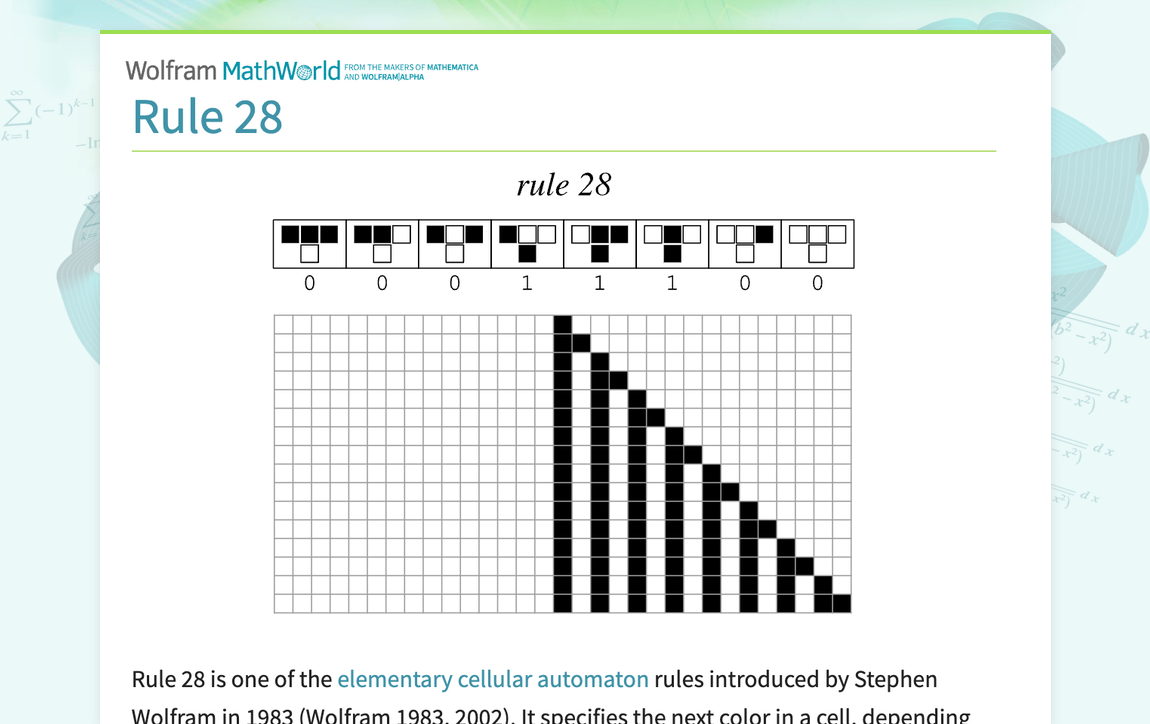 Rule 28 -- From Wolfram MathWorld