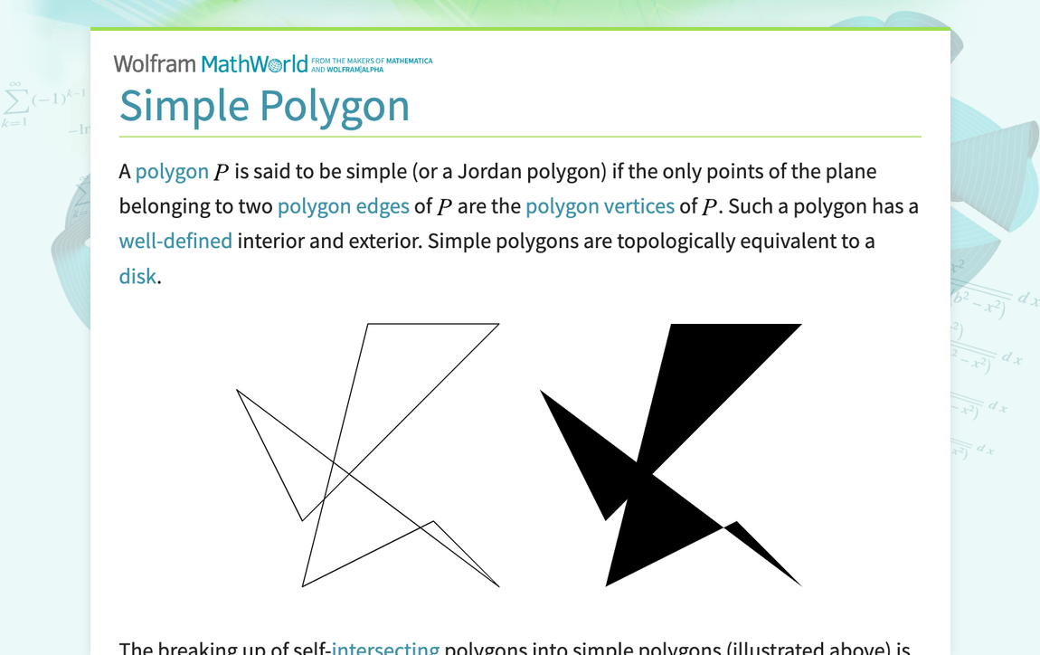 Simple Polygon -- from Wolfram MathWorld