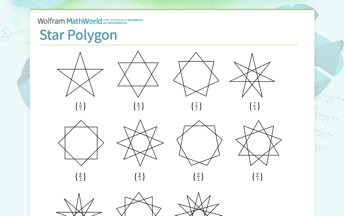 Star Polygon -- from Wolfram MathWorld