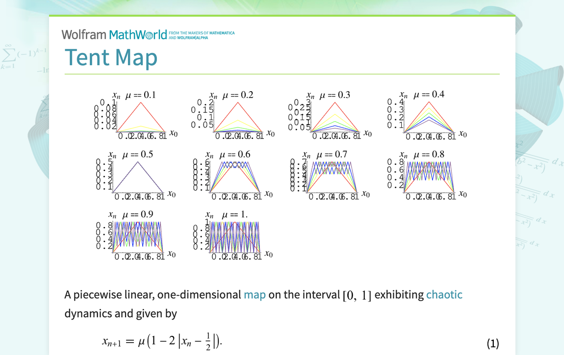 Tent Map -- from Wolfram MathWorld