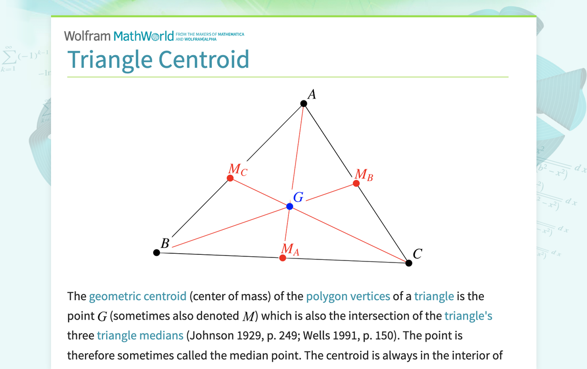 Centroid Of Triangle How To Find The Centroid Of A Triangle Lesson