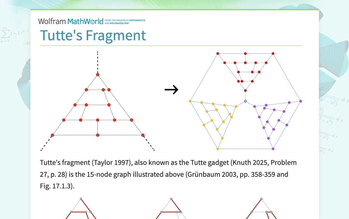 Tutte's Fragment -- from Wolfram MathWorld