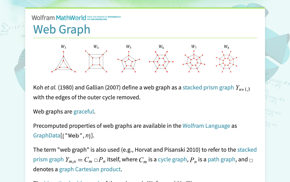 Web Graph -- from Wolfram MathWorld