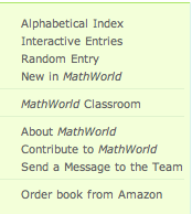MathWorld sidebar for contributors